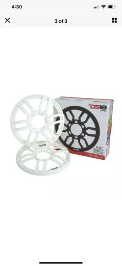 Cover Speakers DS18 PRO Universal 8 Inch Plastic Speaker Grill Cover White Set of 2
