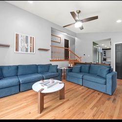 Modmax Living set Modular Next-Gen Nuvella™ Performance Fabric Sofa