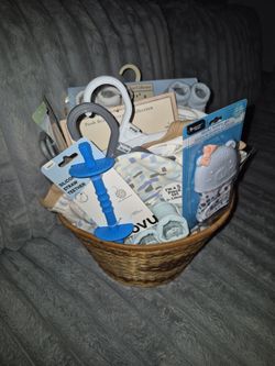 Baby boy gift basket