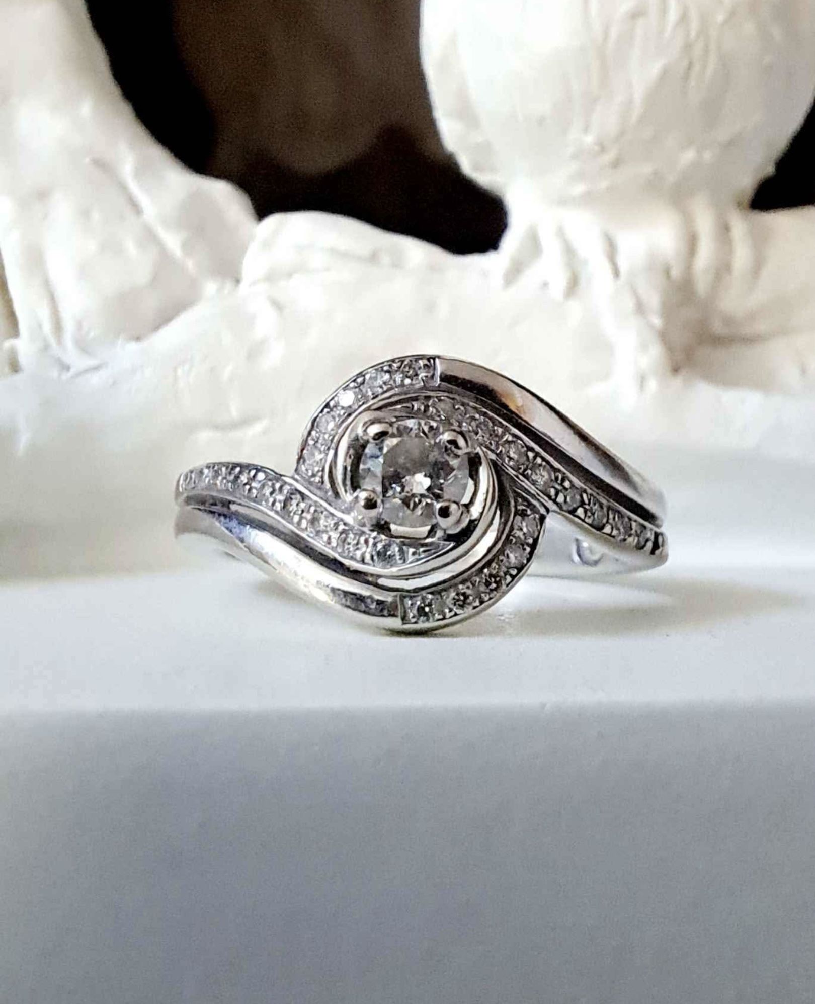 1/2 Carat Natural Diamond Engagement Ring.