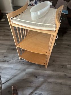 Stokke 'care' baby changing table in natural beech