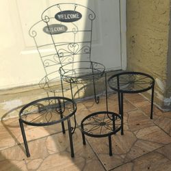 4 metsl plant stands