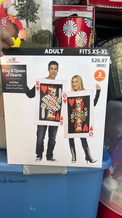 King & Queen of Hearts Couples Costume Set