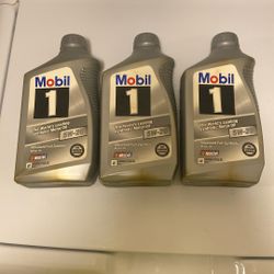 New Mobil 1 5W-20 Synthetic Motor Oil 3 Quarts