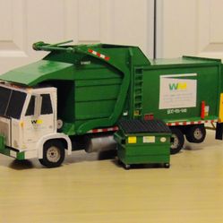 Large Handmade Cardboard Trash Truck – Toy or Collector Piece