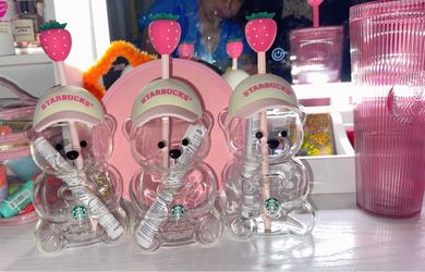 Strawberry glass bear