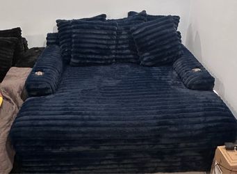 Snuggle Blue Double Chaise