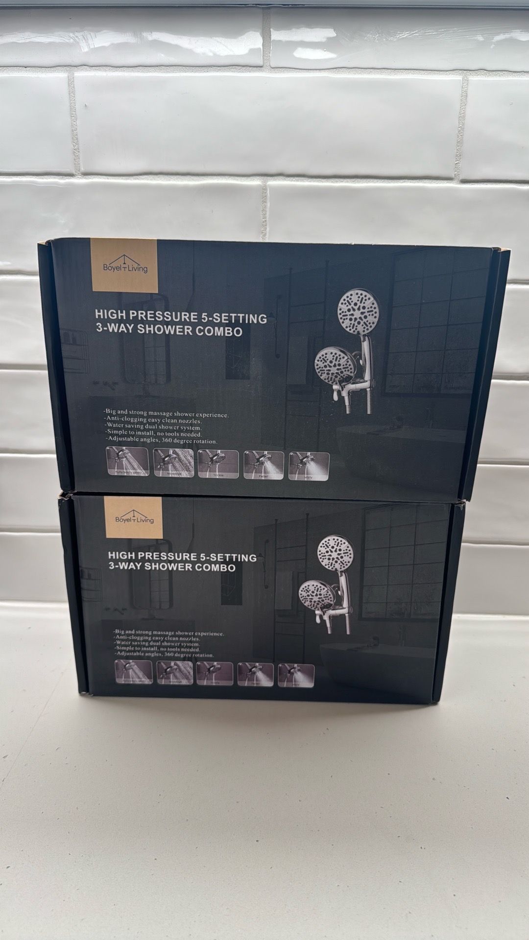 Brushed Nickel High Pressure Shower Head