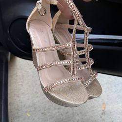 Rose gold heels