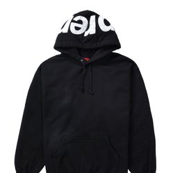 Supreme Contrast Hoodie Black 