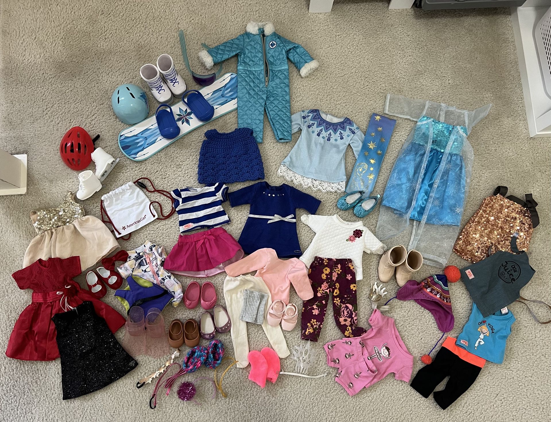 American girl Doll Our Generation 18” Doll Clothes And Shoes