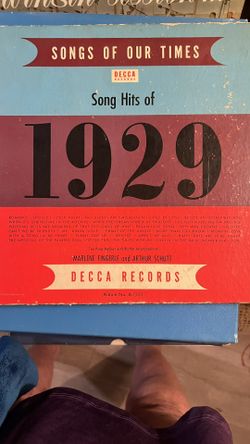 Songs of our Time Hits Of 1929