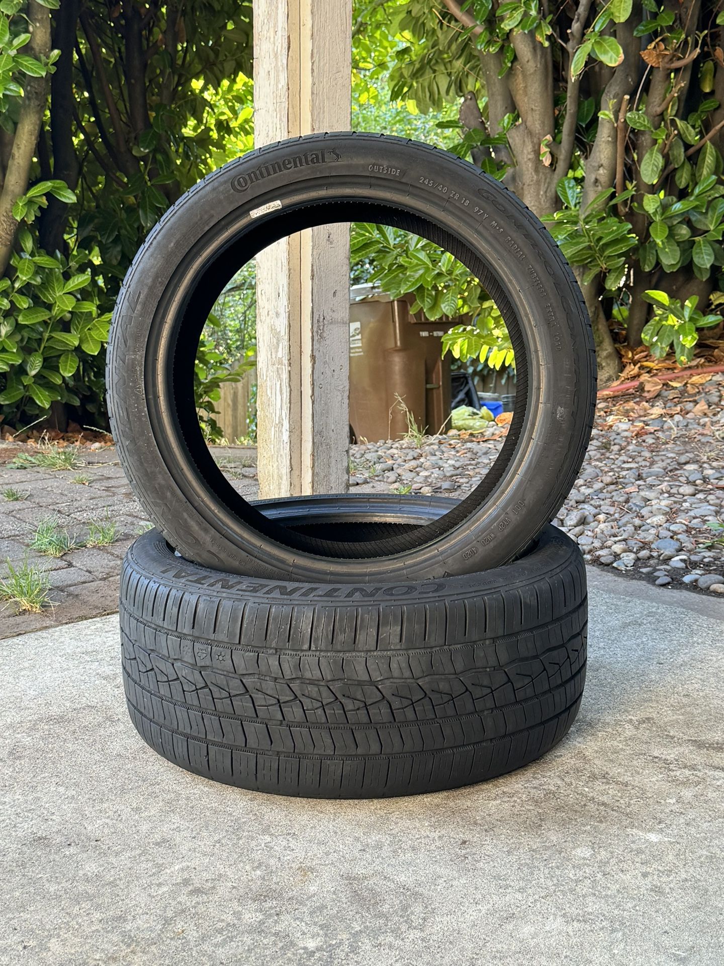 (2) 245/40R18 Control Contact Sport Tires