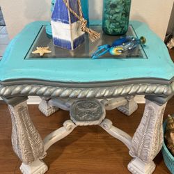 Side Table Glass Top , Sofa Table 