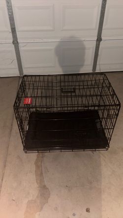 Black Wire Dog Crate with Tray