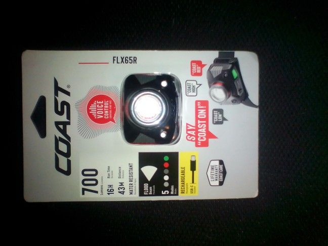 Brand New Coast Voice Activated 700 Lumen