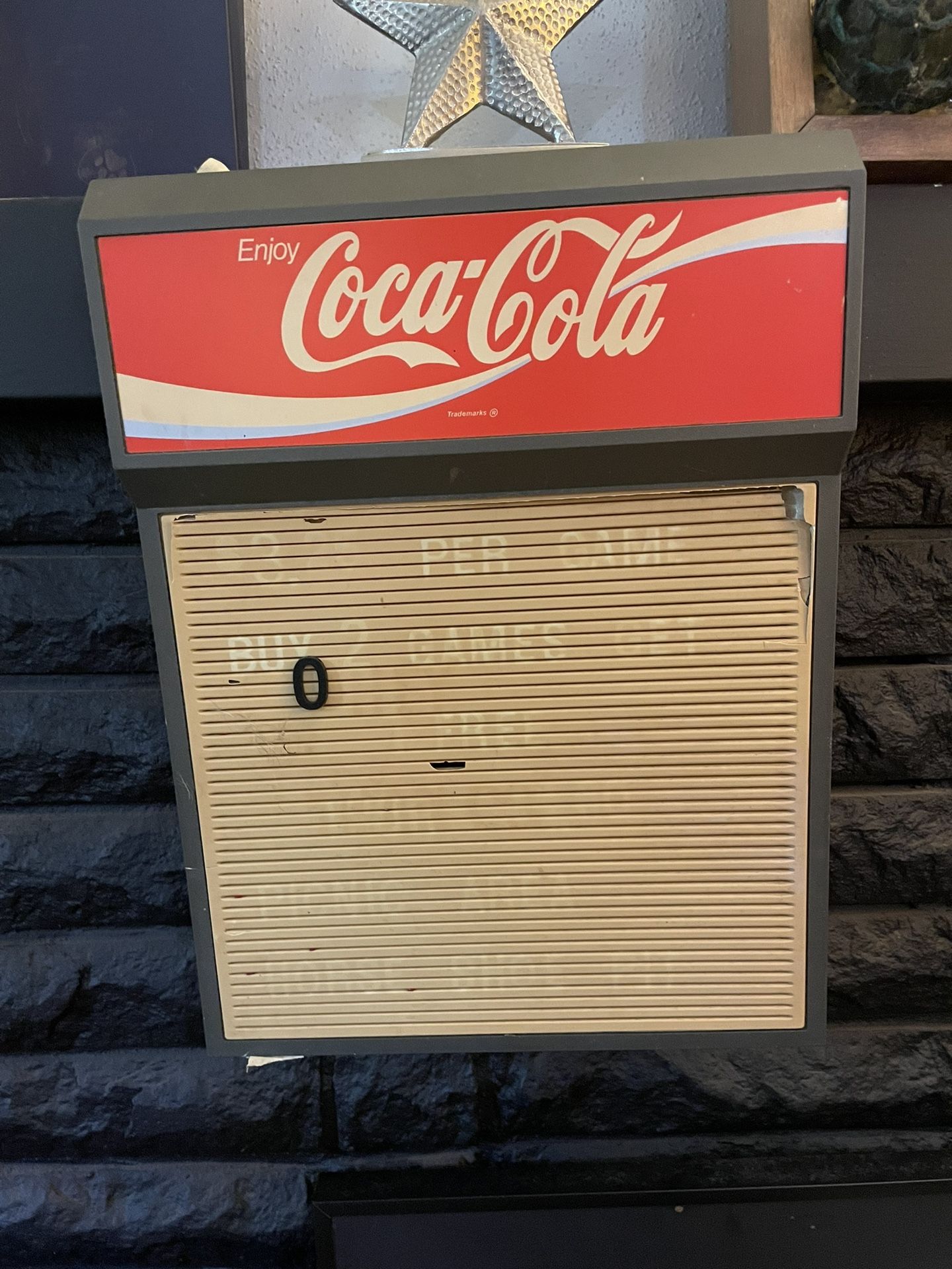 Vintage Coca Cola Menu Board