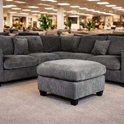 🛋️ NEW!! Sectional Corduroy  L Shaped Sofa STILL IN 📦 🛋️ 