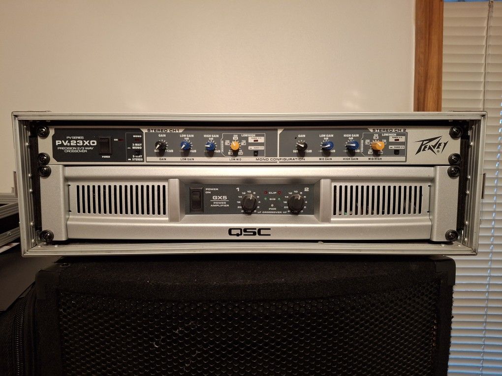 QSC GX5 AMP  Two EAP 15D Passive Speakers