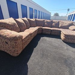 Lane Six Piece Reclining Sectional Couch FINANCING AVAILABLE