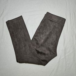 Andrew Marc Micro Suede Pants Women's Small Brown Slim Pull On Casual Leggings
