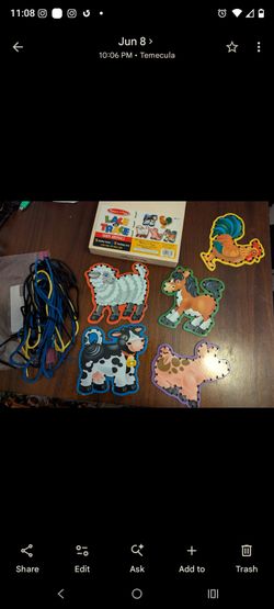 Melissa and Doug lace and trace