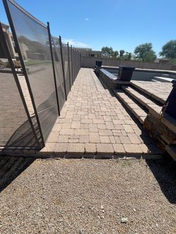 Approx. 3,000 SF Tumbled Concrete Pavers – Tan/Brown