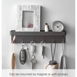 Yamazaki Home Entryway Kitchen Key, Mail or Accessories Holder Rack Tray