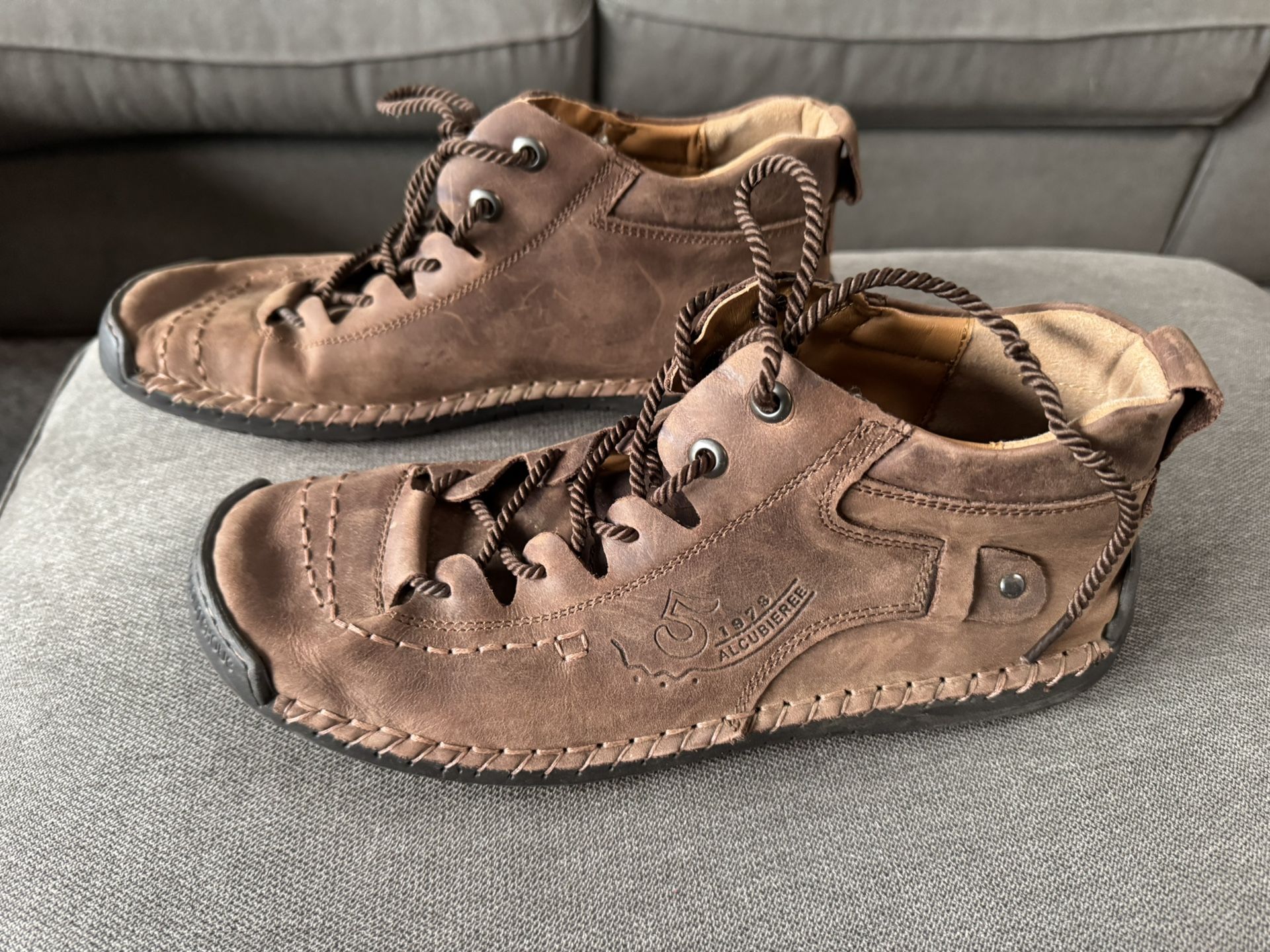 alcubieree Mens Casual Leather Shoes Ankle Chukka Boots