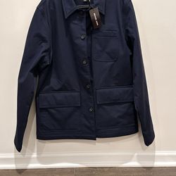 Michael Kors Men’s Bonded Chore Jacket, Large, Midnight Color
