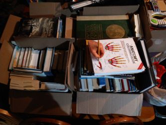 Boxes Of Books. Natural Remedies History Etc