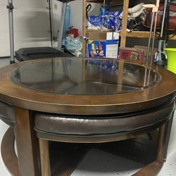 coffee table with 4chair
