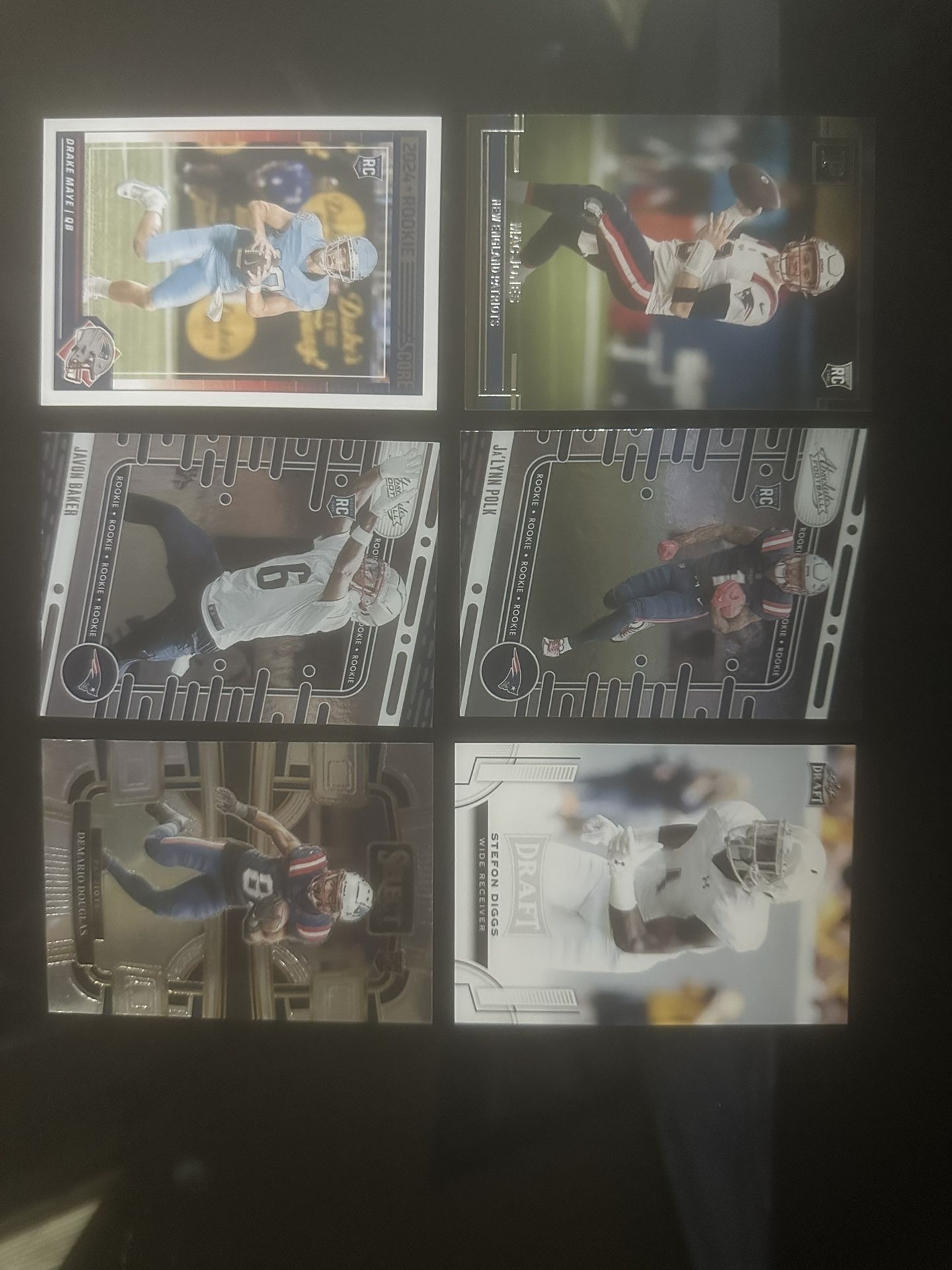 New England Patriots Football Card Lot Of 24 Cards