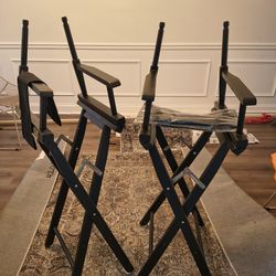 Bar Height Director's Chairs, black