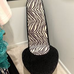 High Heel Zebra Chair