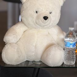 Like New, Large 20” Soft Plush White Teddy Bear