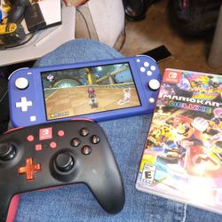 Nintendo Switch W/ Mario Carts And A Switch Controller And  Case