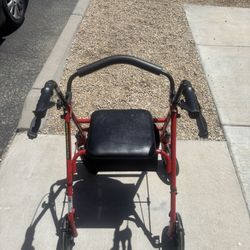 Drive Brand, Red Walker With Hand Breaks And Storage Under The Seat. This Has Literally Never Been Used.  I got it after foot surgery, but never ended