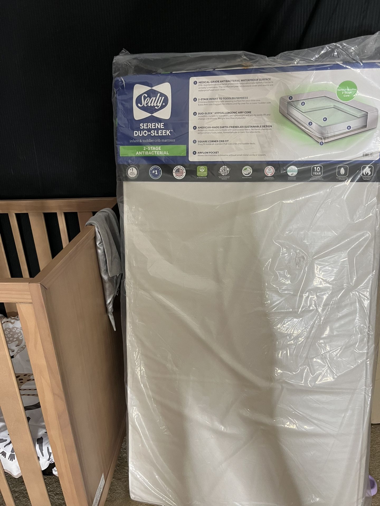 Sealy Serene Duo-Sleek Crib Mattress