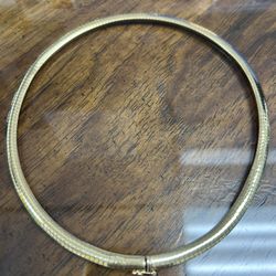 14k Solid Gold Collar Omega Chain Pick Up Only!! 28 Grams!