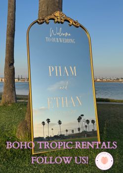 Wedding Welcome Mirror - Wedding Seating Chart