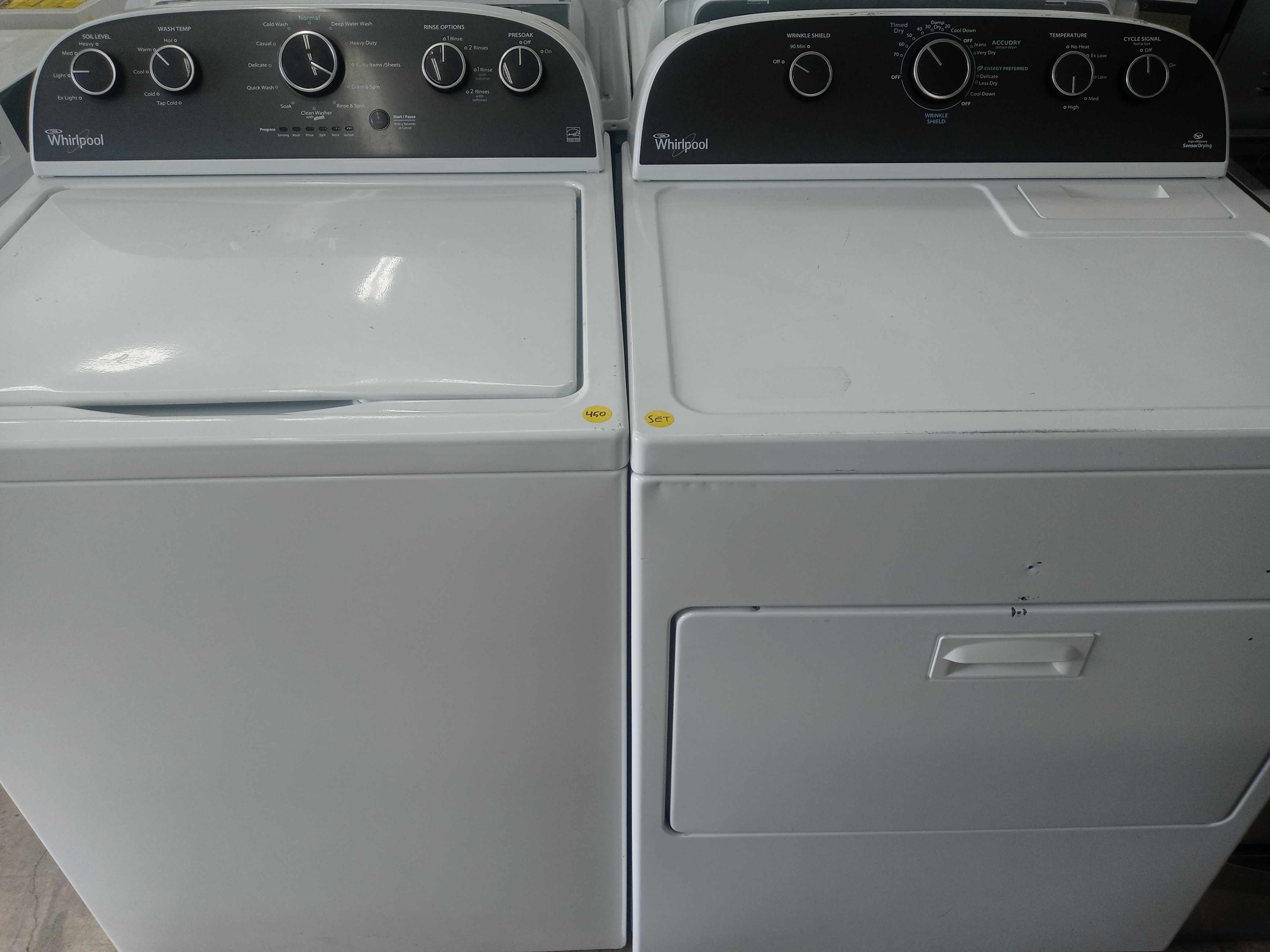 Whirlpool top load washer and dryer set - Free delivery