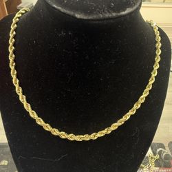 14kt Solid Heavy Rope Chain 20 Inches