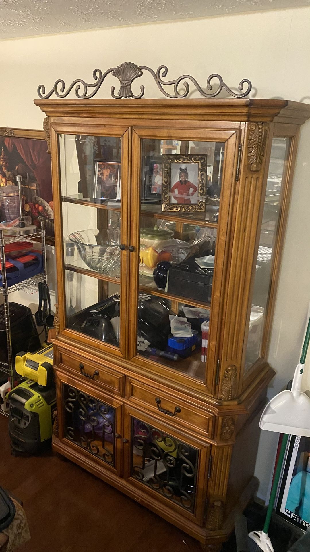 Amish Solid Wood China Cabinet – Excellent Shape – $1,000 OBO