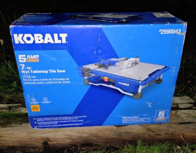 Kobalt 5-Amp 7-in Wet Tabletop Tile Saw