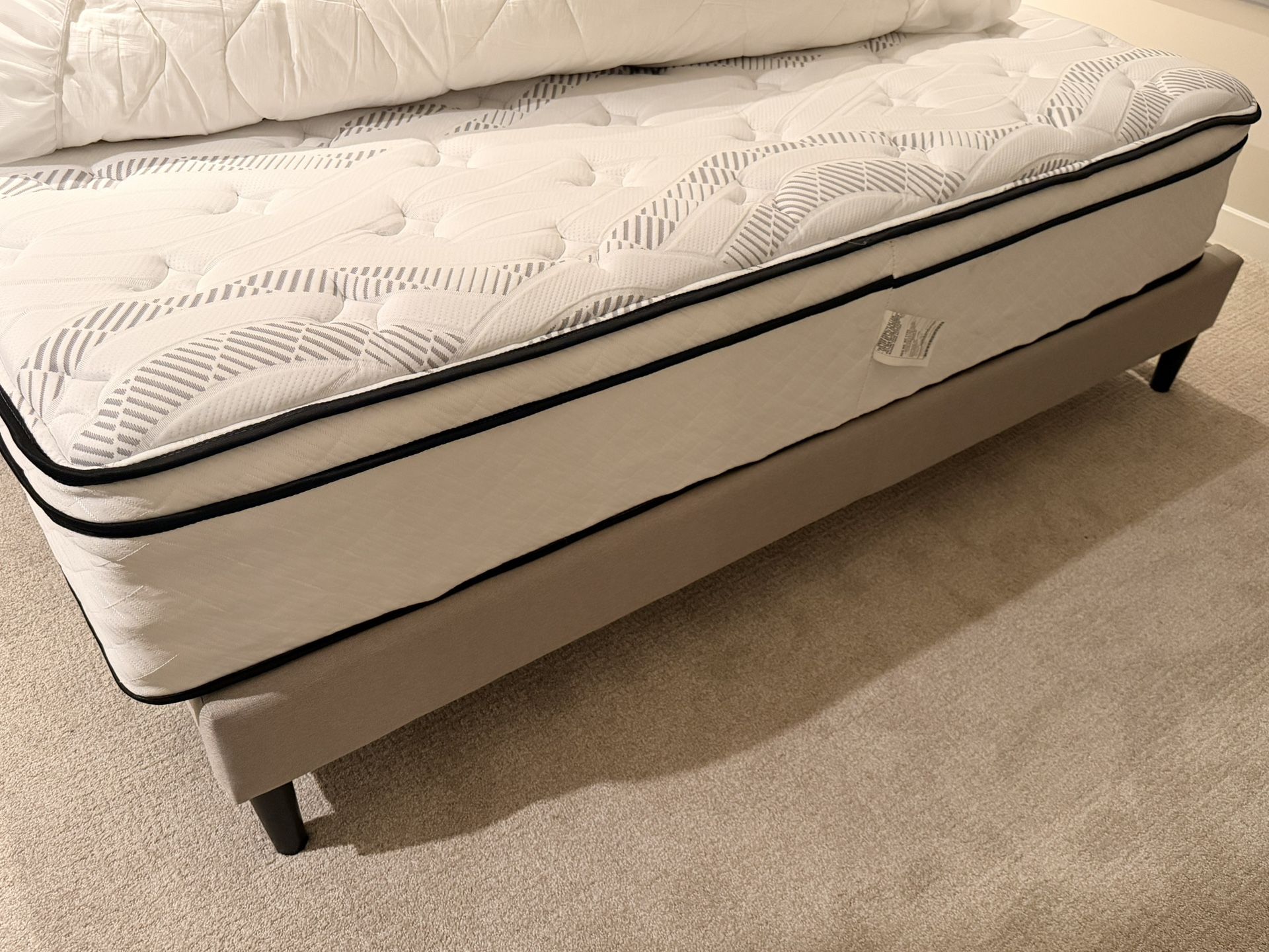 King Size Bed Frame And Mattress (Can Be Sold Separately)