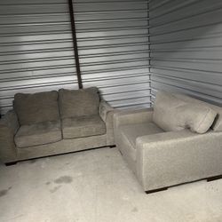 Taupe Chenille Fabric Couches