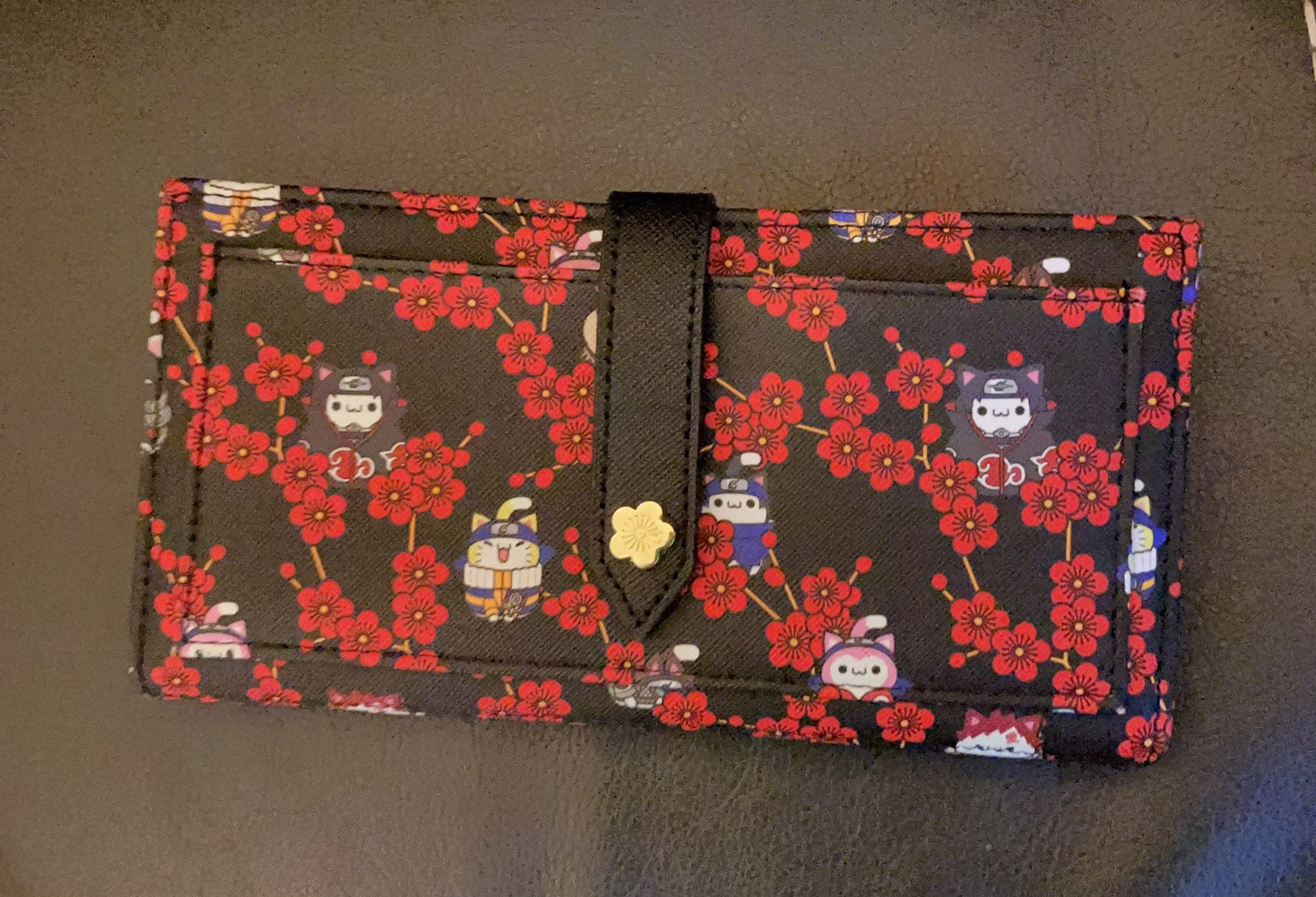 Nyaruto Wallet Cherry Blossom Wallet Id Card Holder RARE Box Lunch Exclusive NWT