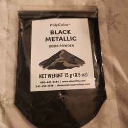 NEW Black Metallic Resin Powder 15g