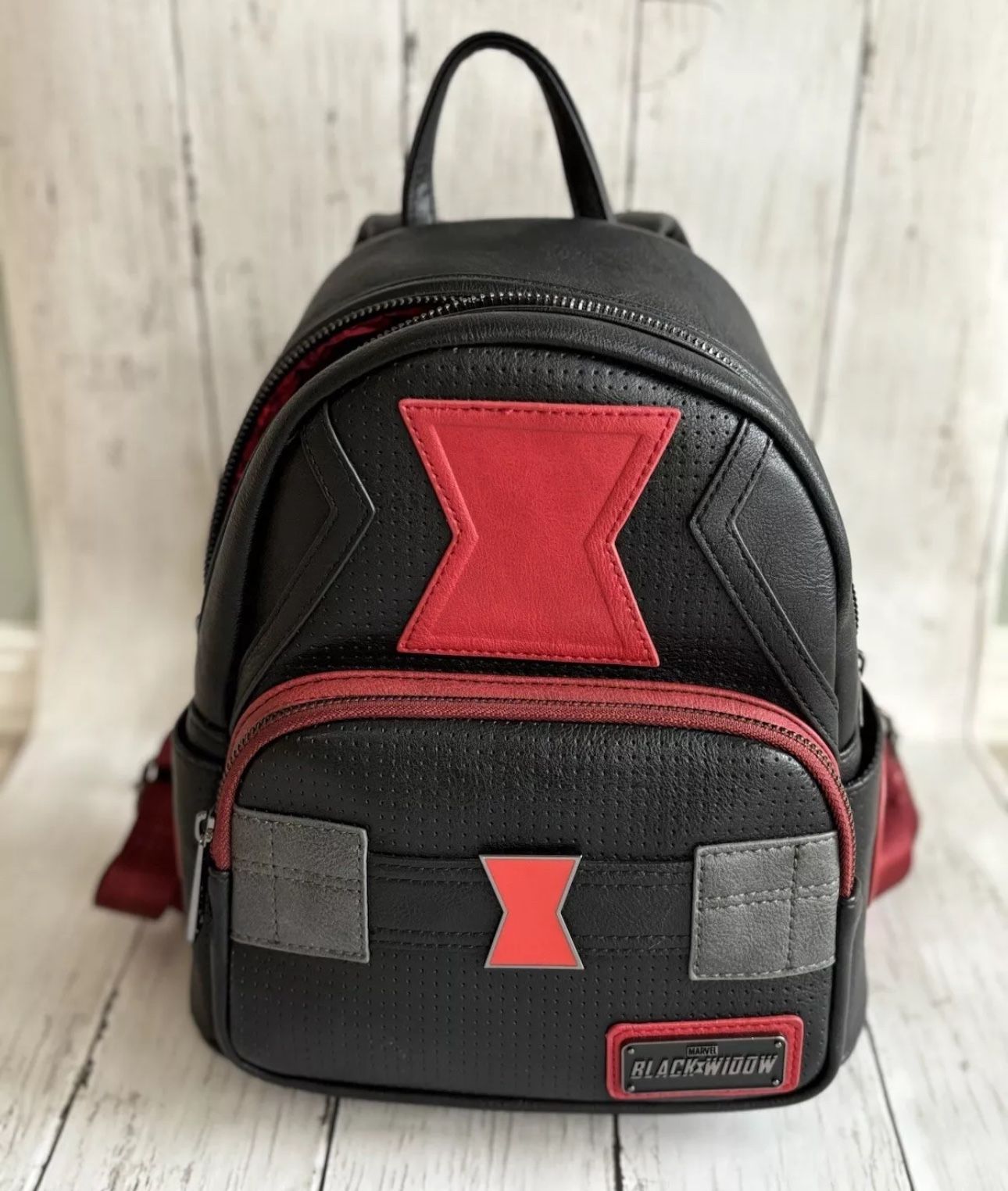 Loungefly X Marvel: Black Widow Cosplay Mini Backpack - Black/Red